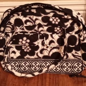 VB black and white rainbow shaped purse, new